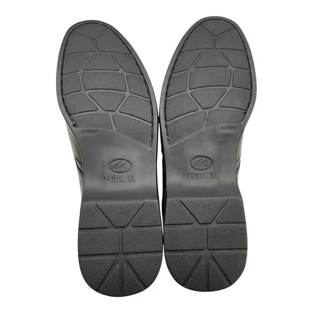 Neil M Mens Lace Up Shoes‎ San Diego 11D Black Leather Comfort Quality NIB